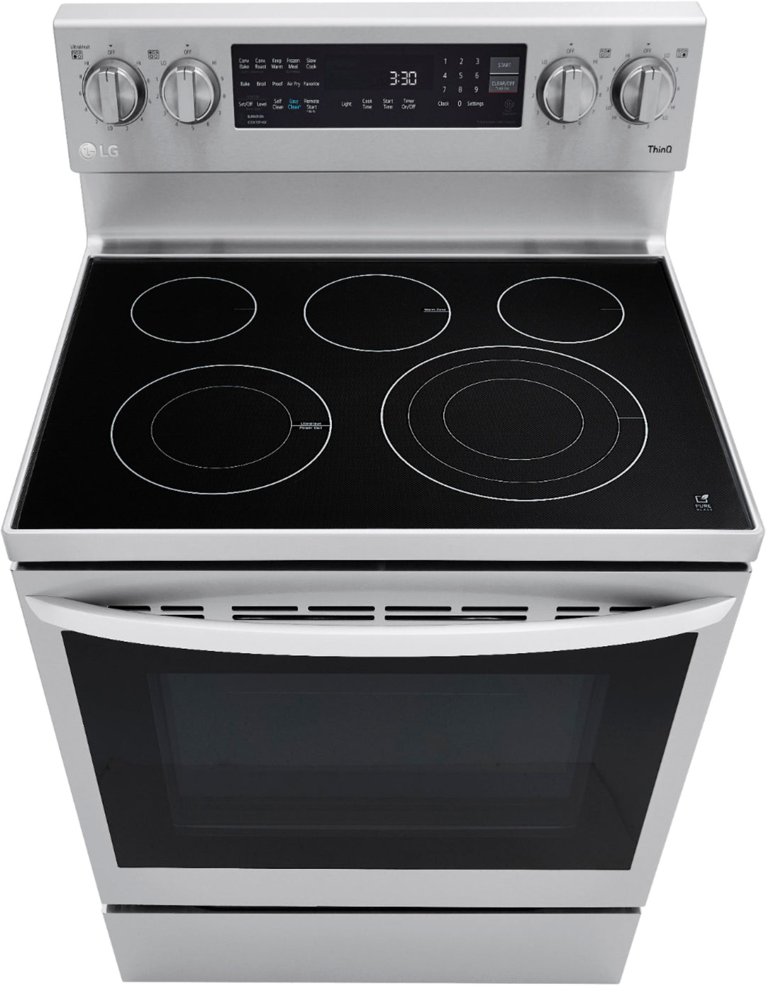 LG - 6.3 Cu. Ft. Smart Freestanding Electric Convection Range with EasyClean, Air Fry and InstaView - Stainless steel_2