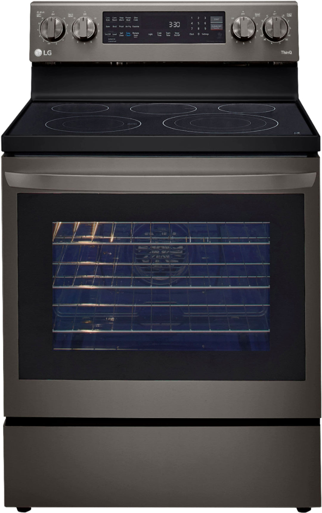 LG - 6.3 Cu. Ft. Smart Freestanding Electric Convection Range with EasyClean, Air Fry and InstaView - Black stainless steel_21