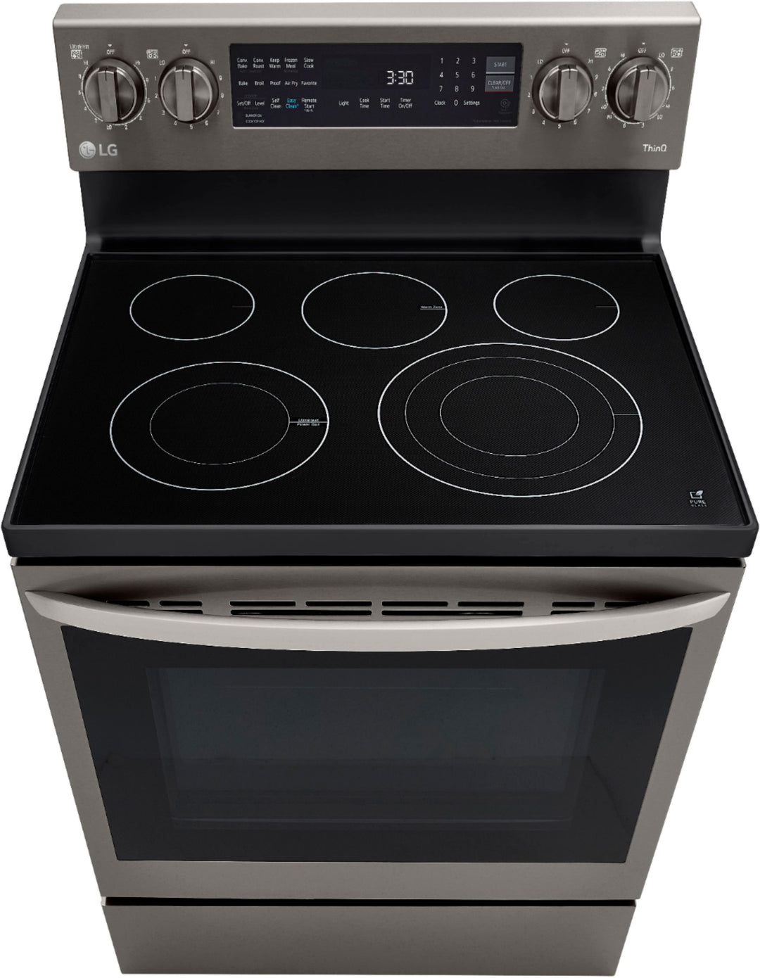 LG - 6.3 Cu. Ft. Smart Freestanding Electric Convection Range with EasyClean, Air Fry and InstaView - Black stainless steel_28