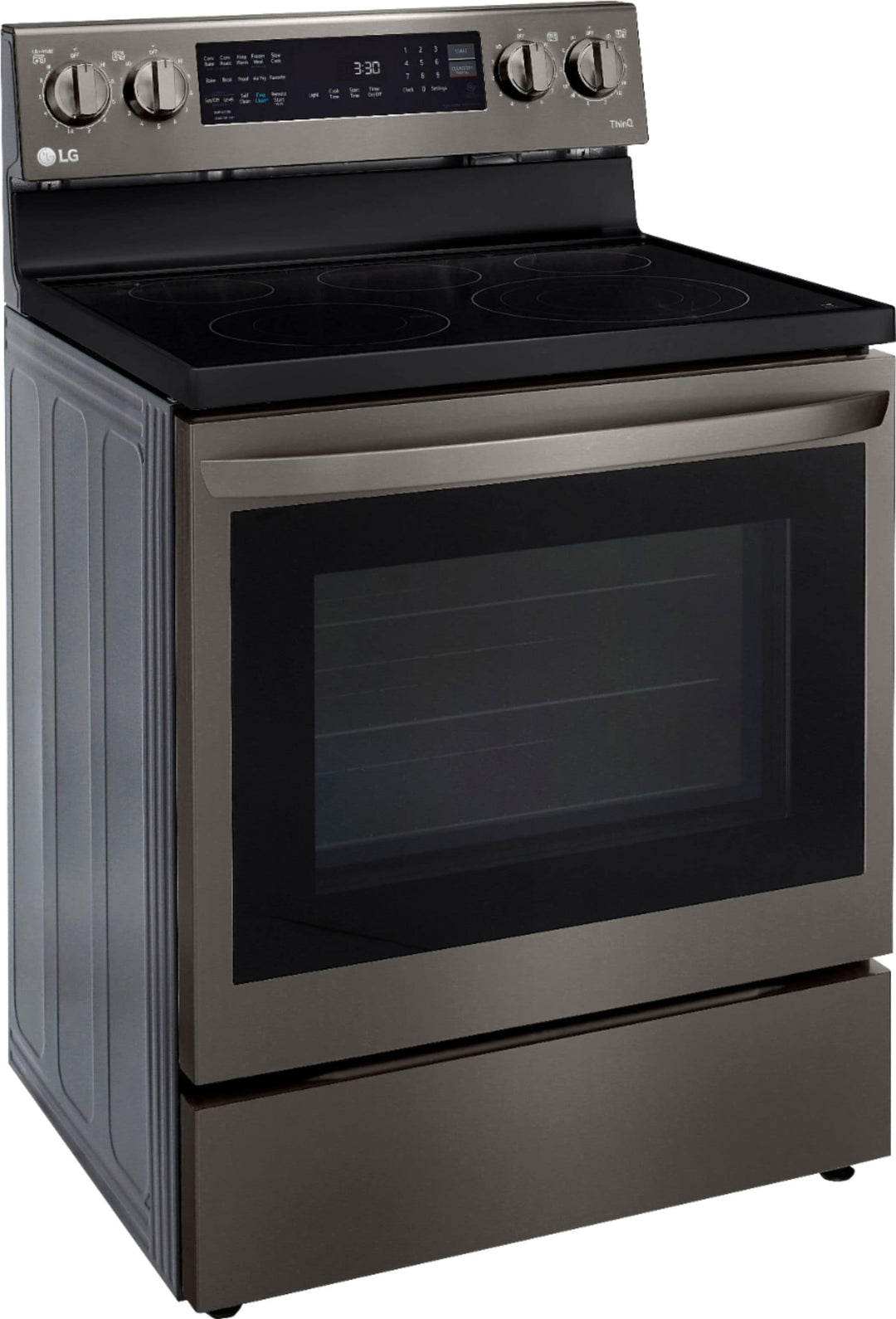 LG - 6.3 Cu. Ft. Smart Freestanding Electric Convection Range with EasyClean, Air Fry and InstaView - Black stainless steel_12
