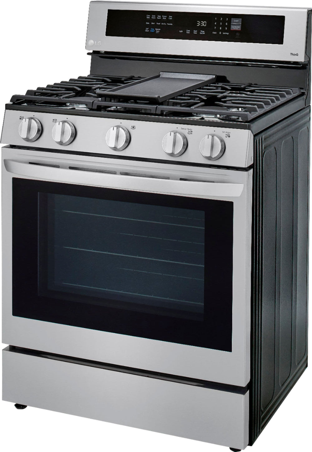 LG - 5.8 Cu. Ft. Freestanding Gas True Convection Range with EasyClean, InstaView and AirFry - Stainless steel_1