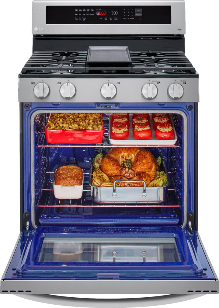 LG - 5.8 Cu. Ft. Freestanding Gas True Convection Range with EasyClean, InstaView and AirFry - Stainless steel_18