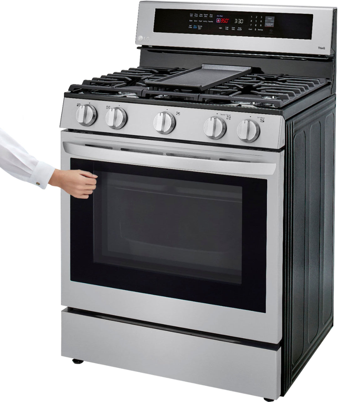 LG - 5.8 Cu. Ft. Freestanding Gas True Convection Range with EasyClean, InstaView and AirFry - Stainless steel_13