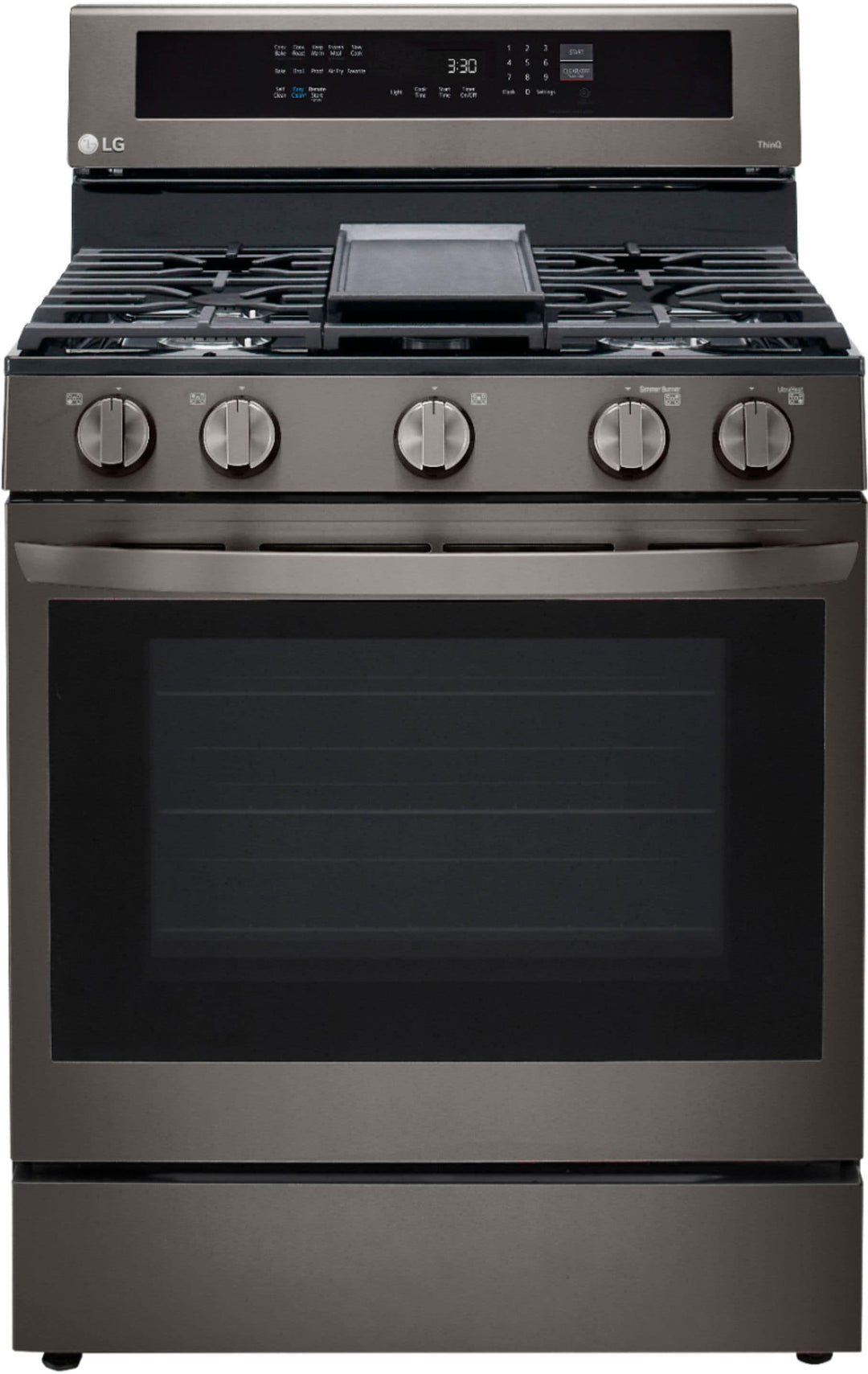 LG - 5.8 Cu. Ft. Freestanding Gas True Convection Range with EasyClean, InstaView and AirFry - Black stainless steel_17