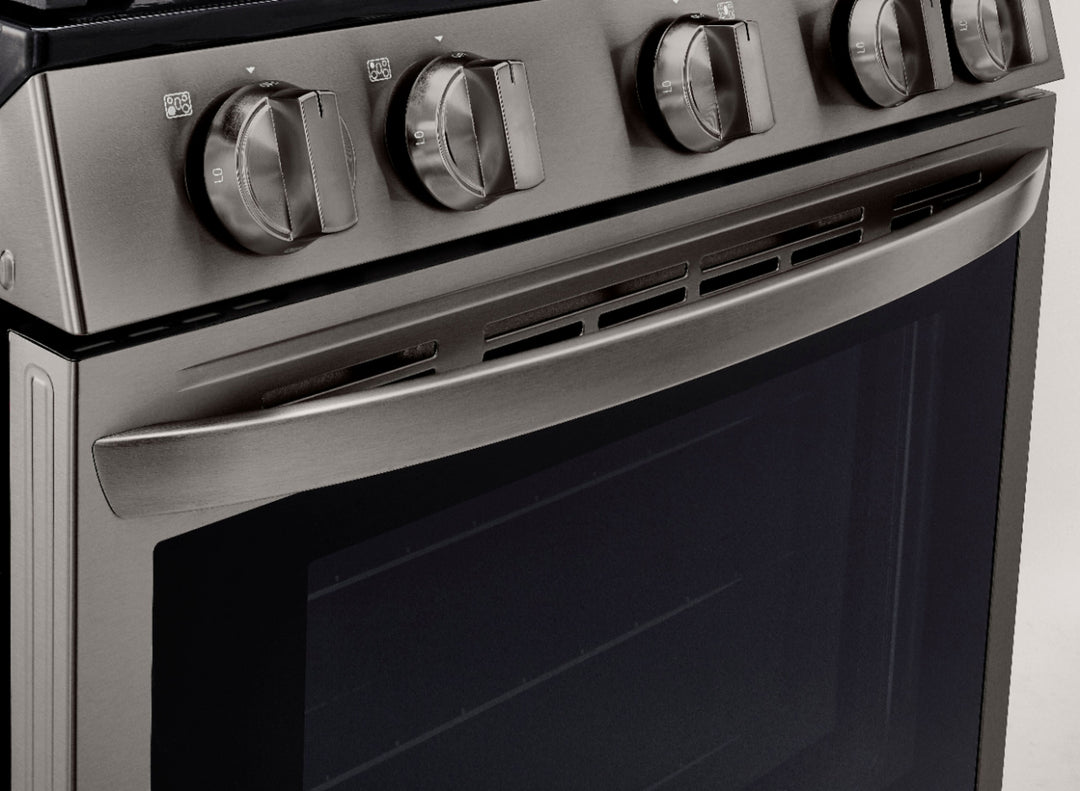 LG - 5.8 Cu. Ft. Freestanding Gas True Convection Range with EasyClean, InstaView and AirFry - Black stainless steel_7