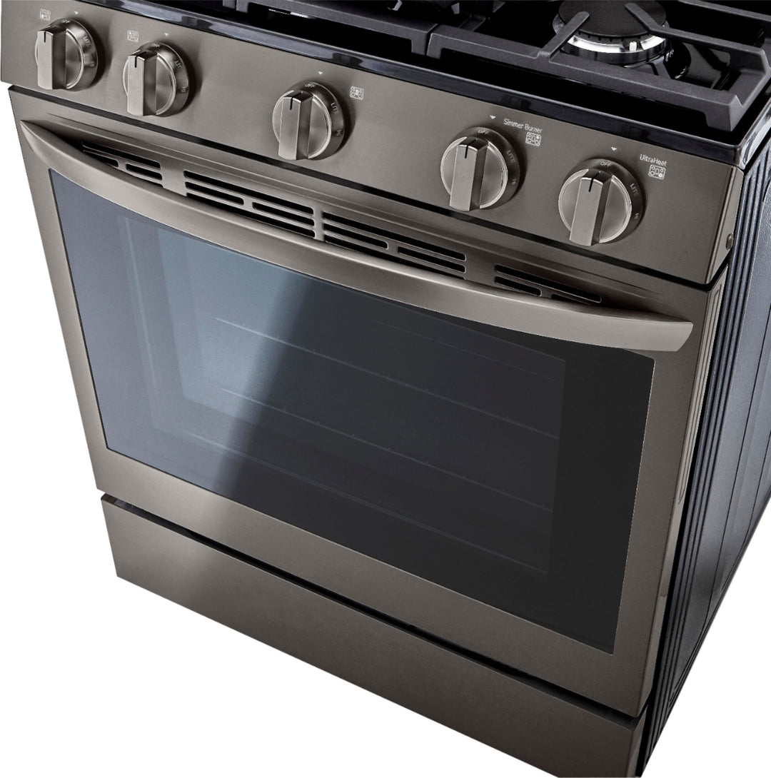LG - 5.8 Cu. Ft. Freestanding Gas True Convection Range with EasyClean, InstaView and AirFry - Black stainless steel_5
