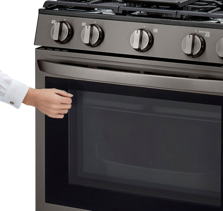 LG - 5.8 Cu. Ft. Freestanding Gas True Convection Range with EasyClean, InstaView and AirFry - Black stainless steel_28