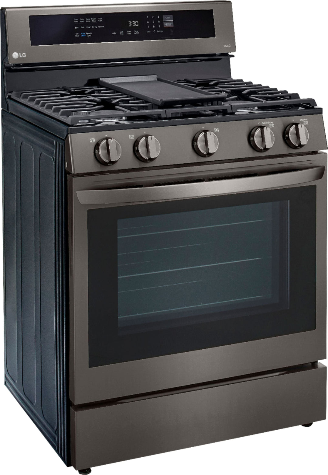 LG - 5.8 Cu. Ft. Freestanding Gas True Convection Range with EasyClean, InstaView and AirFry - Black stainless steel_12