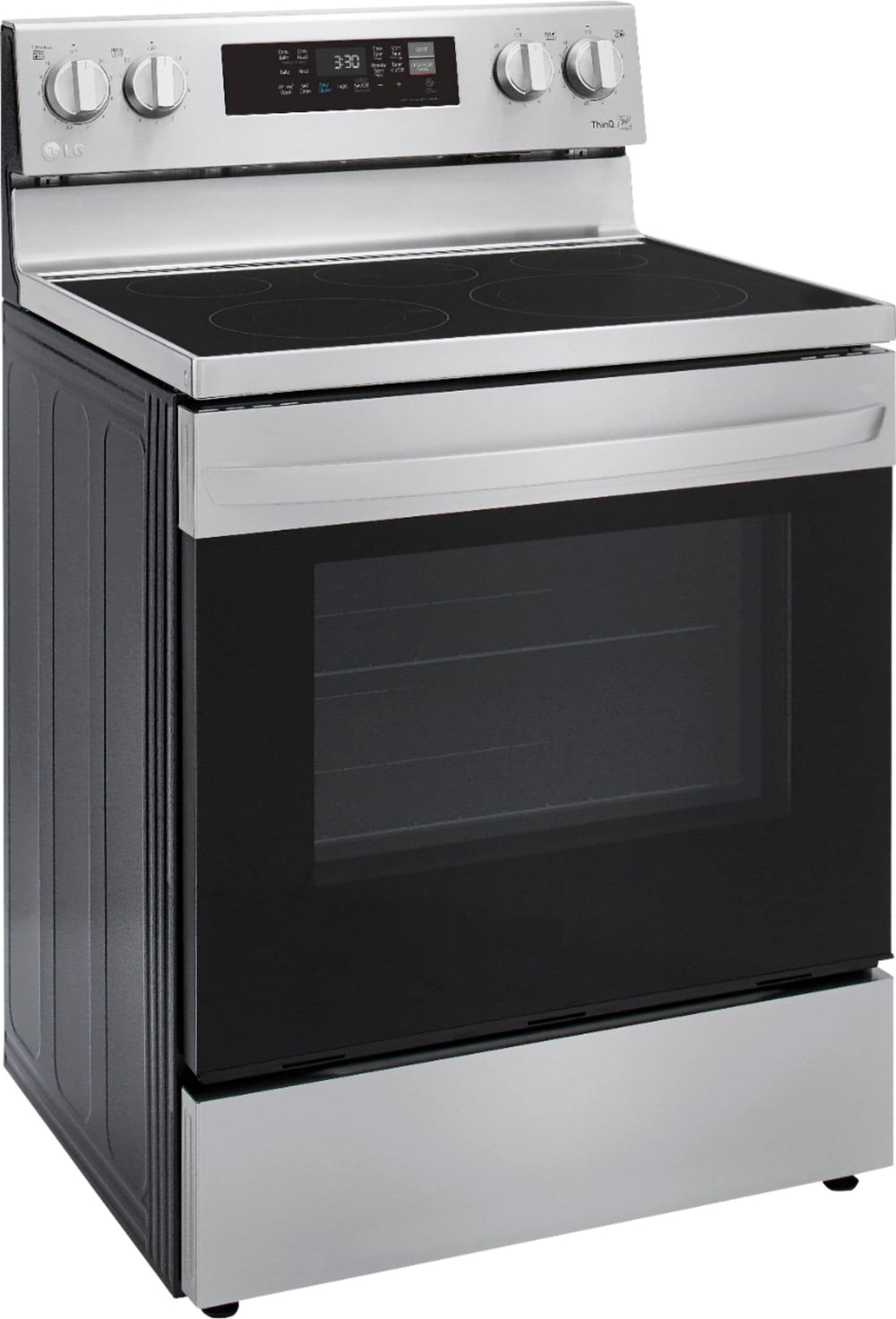 LG - 6.3 Cu. Ft. Smart Freestanding Electric Convection Range with EasyClean, Air Fry and InstaView - Stainless steel_1