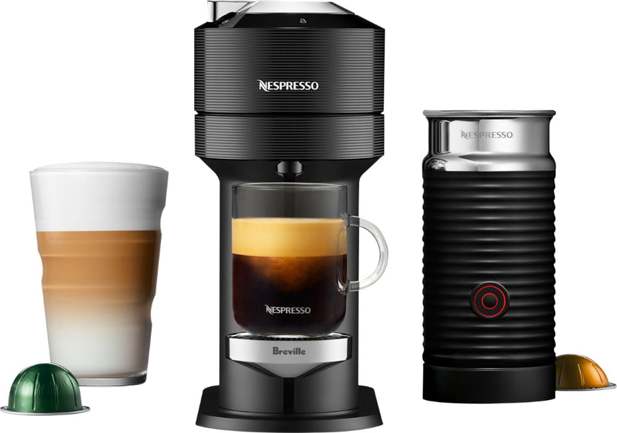 Nespresso - Vertuo Next Premium Classic Black by Breville with Aeroccino3 - Classic Black_0