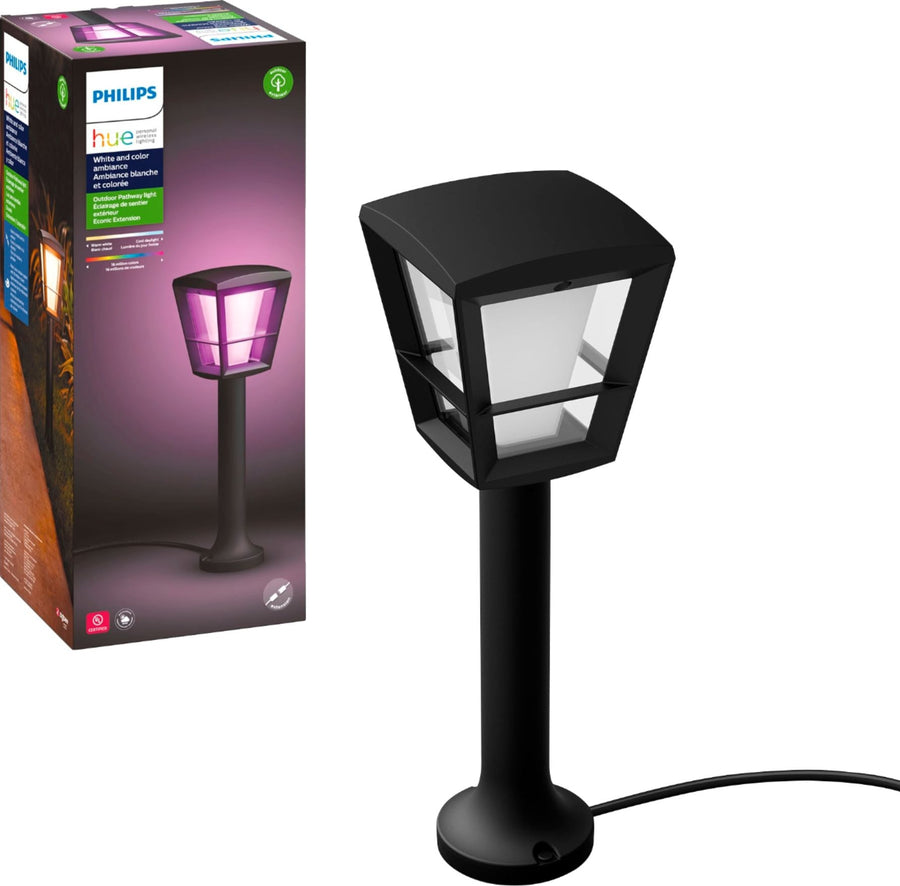 Philips - Hue White & Color Ambiance Econic Outdoor Pathway Light Extension - Black_0