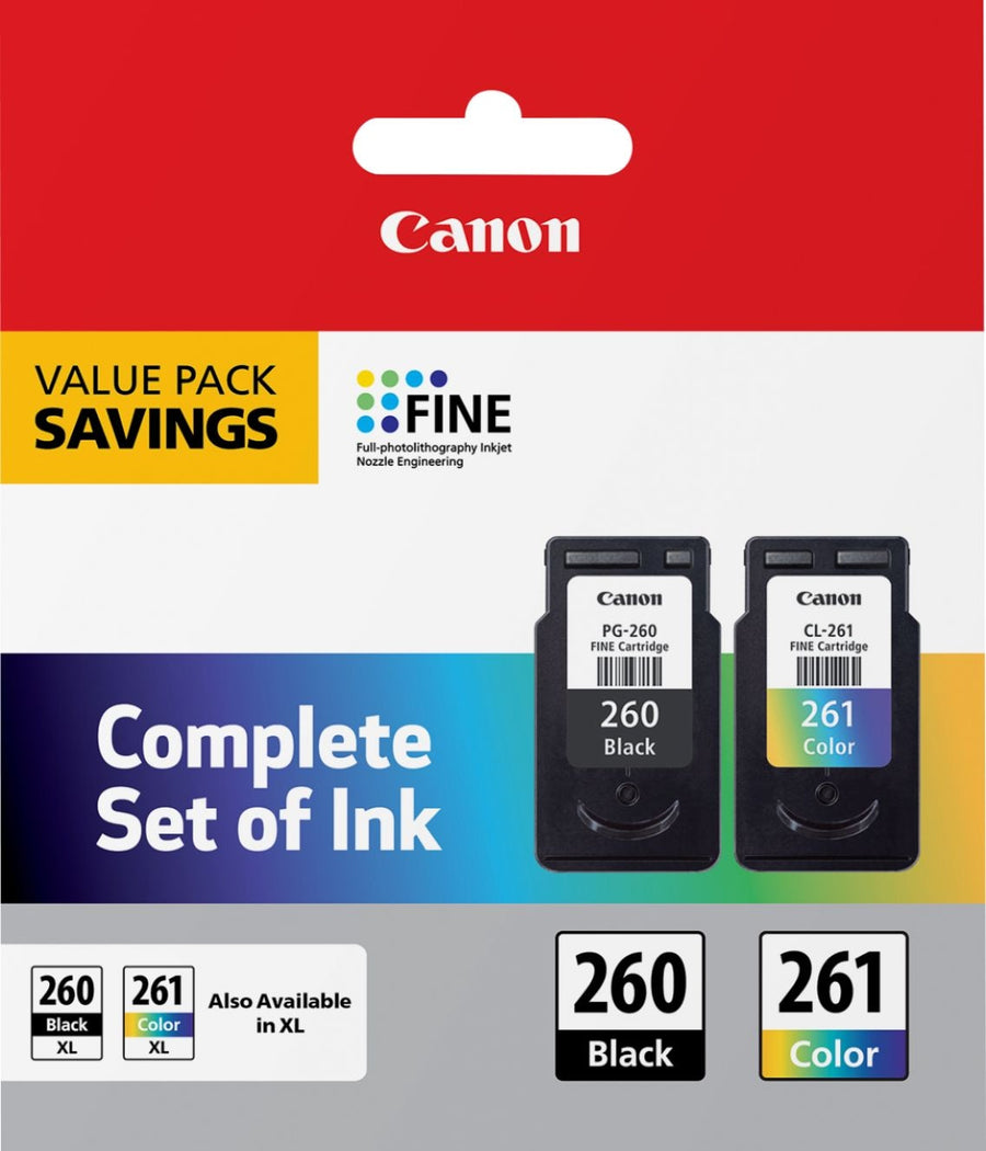Canon - PG-260 / CL-261 2-Pack Standard Capacity Ink Cartridges - Black/Cyan/Magenta/Yellow_0