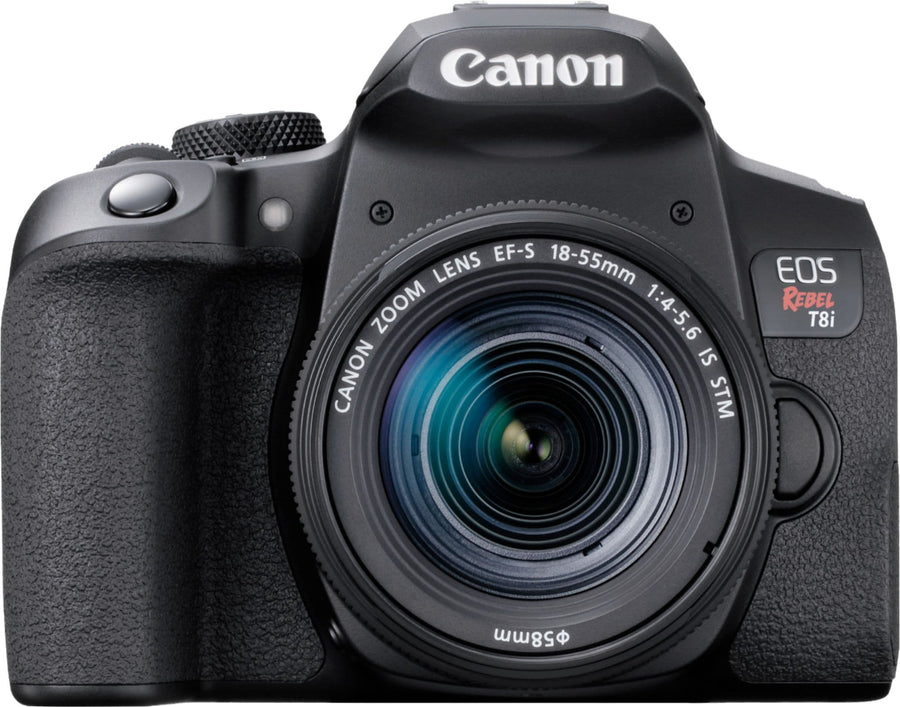 Canon - EOS Rebel T8i DSLR Camera with EF-S 18-55mm Lens - Black_0
