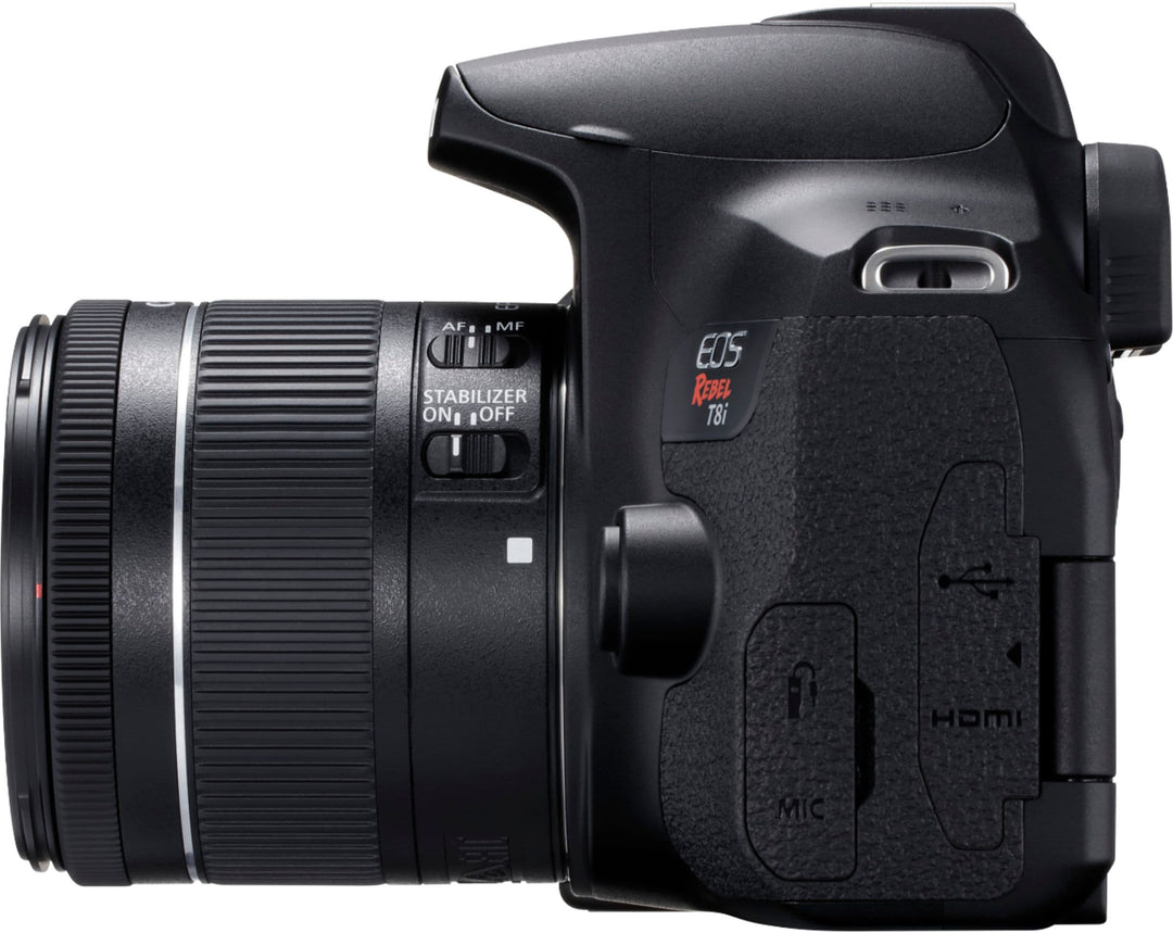 Canon - EOS Rebel T8i DSLR Camera with EF-S 18-55mm Lens - Black_7