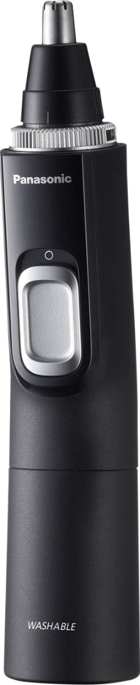 Panasonic - Men's Ear and Nose Hair Trimmer with Vacuum Cleaning System - Wet/Dry - Black/Silver_1
