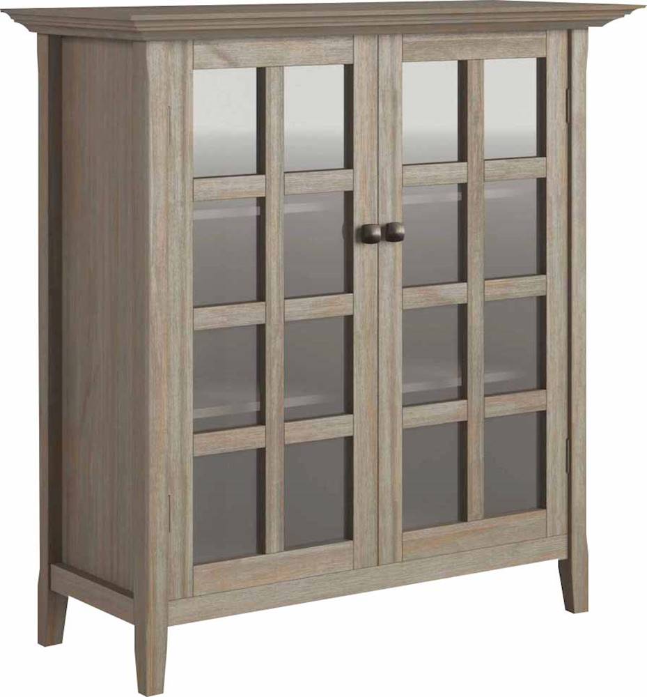 Simpli Home - Acadian SOLID WOOD 39 inch Wide Transitional Medium Storage Cabinet in Distressed Grey - Distressed Gray_1