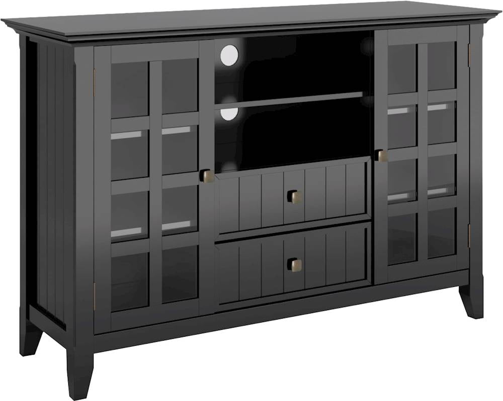 Simpli Home - Acadian Solid Wood 53 inch Wide Transitional TV Media Stand For TVs up to 60 inches - Black_1