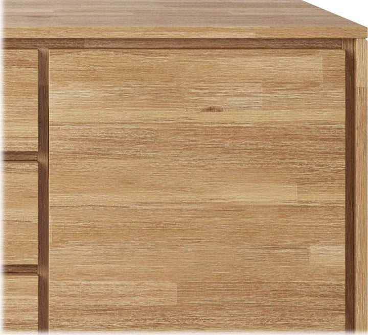 Simpli Home - Lowry Modern Industrial Acacia Wood And Metal 2-Door 3-Drawer Sideboard - Distressed Golden Wheat_3