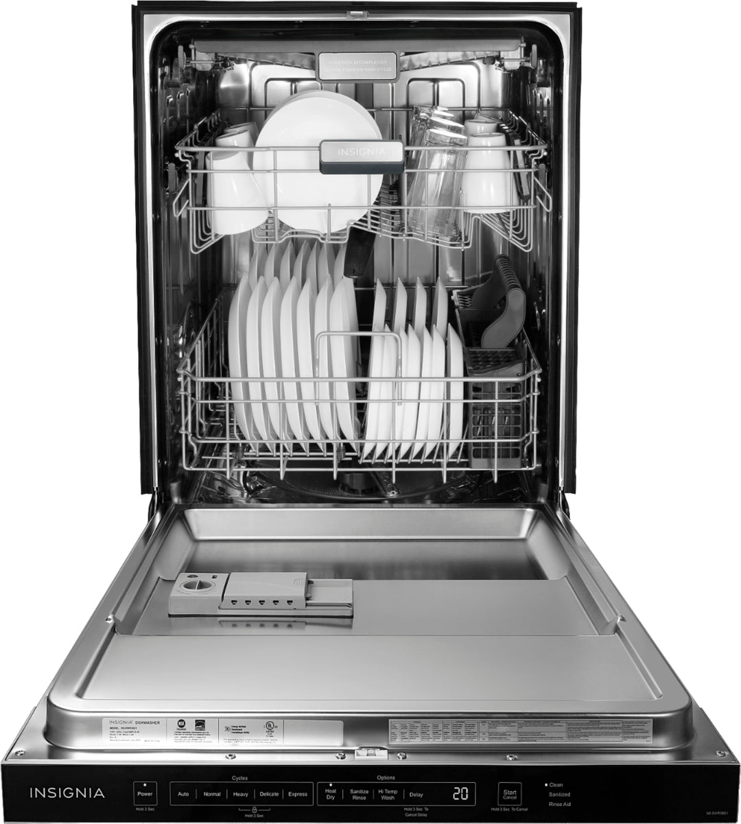 Insignia™ - Top Control Built-In Dishwasher with Recessed Handle - Stainless steel_9