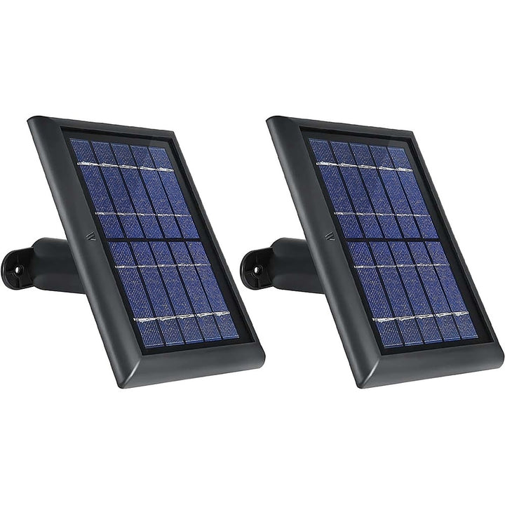 Wasserstein - Solar Panel for Ring Spotlight Camera Battery and Ring Stick Up Camera Battery (2-Pack) - Black_0