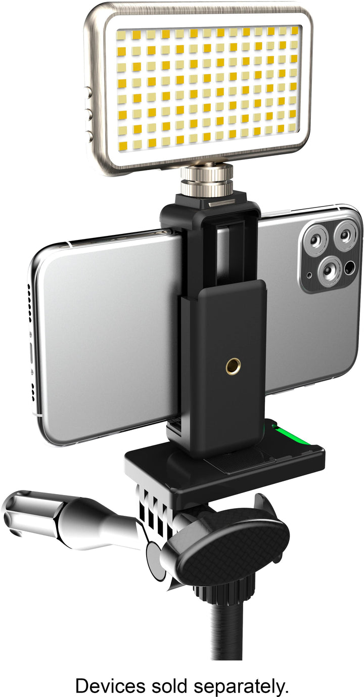 Digipower - The Streamer - 112 LED Rechargeable On Camera and Smartphone Compact Video Light 3100K-5500K - Silver_6