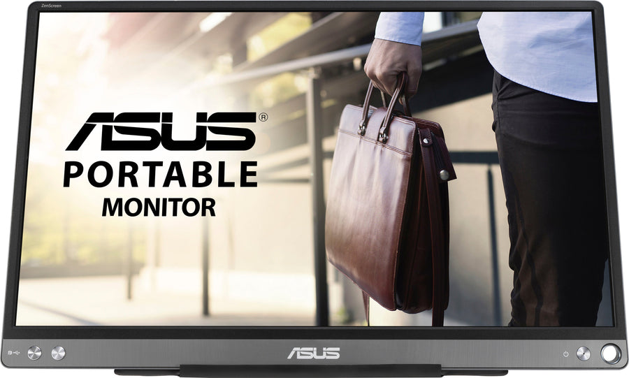 ASUS - ZenScreen 15.6” IPS FHD USB Type-C Portable Monitor with Foldable Smart Case - Dark Gray_0