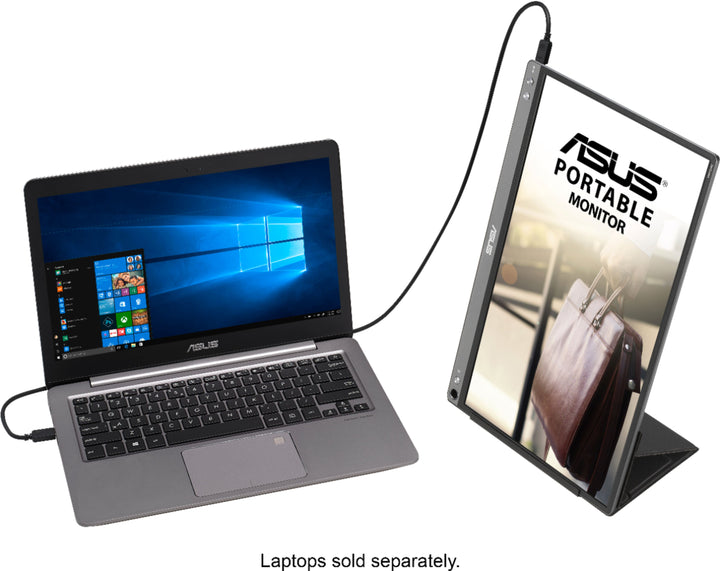 ASUS - ZenScreen 15.6” IPS FHD USB Type-C Portable Monitor with Foldable Smart Case - Dark Gray_10