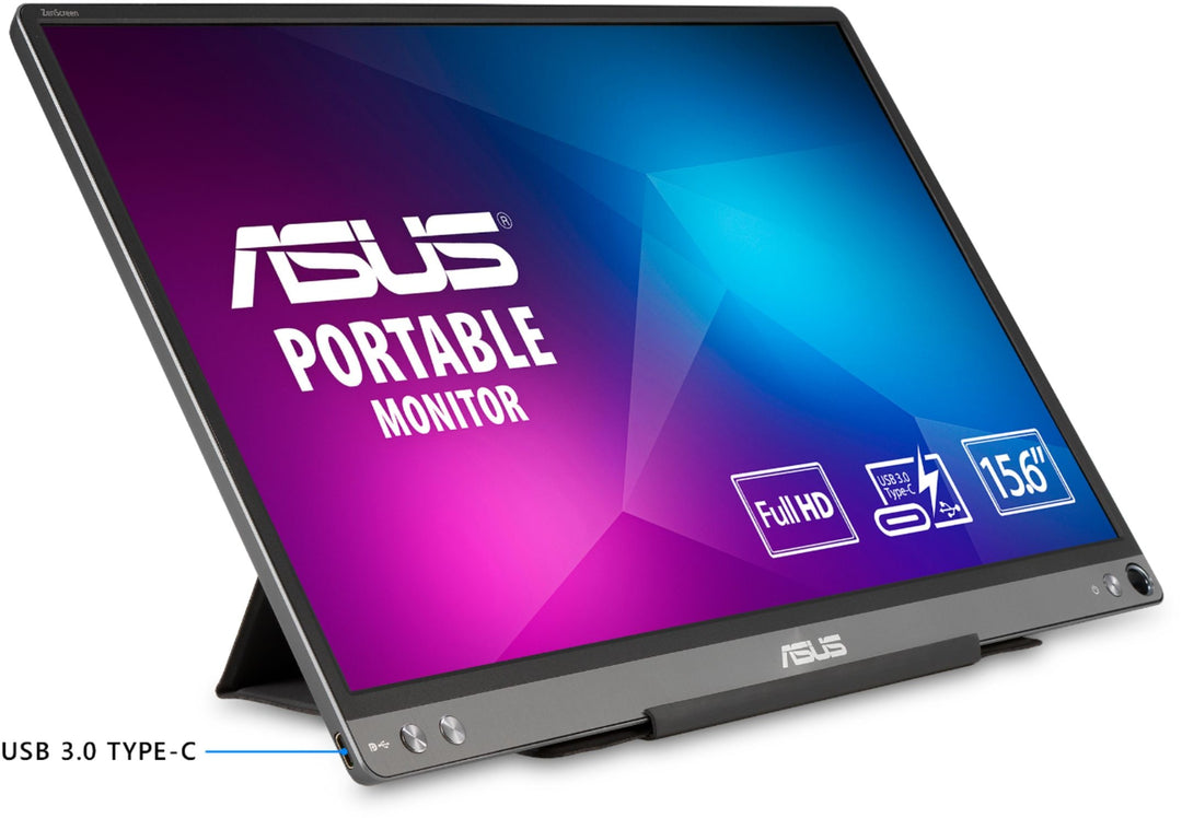 ASUS - ZenScreen 15.6” IPS FHD USB Type-C Portable Monitor with Foldable Smart Case - Dark Gray_4