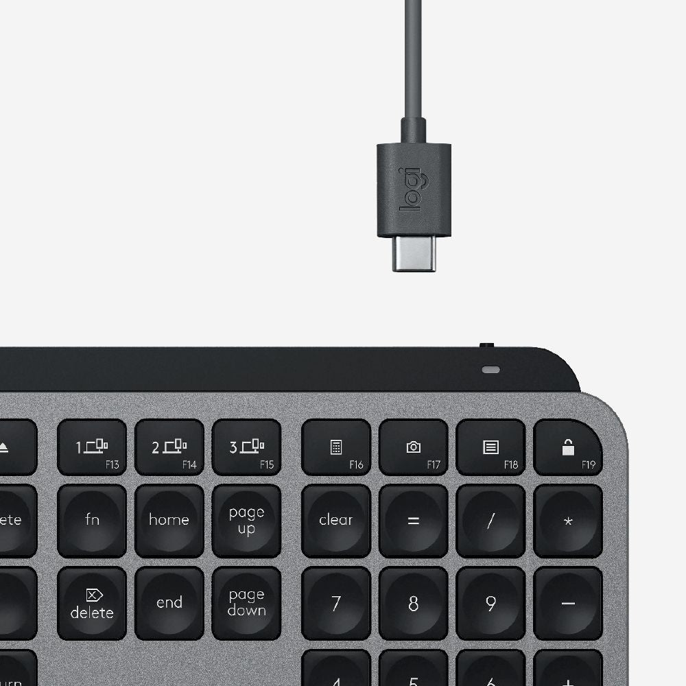 Logitech - MX Keys Full-size Wireless Bluetooth Membrane Keyboard for Mac with Smart Illumination - Space Gray_5