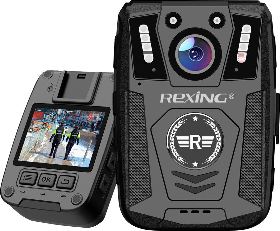 Rexing - P1 1080p FHD Body Camera with 64GB Internal Memory - Black_0