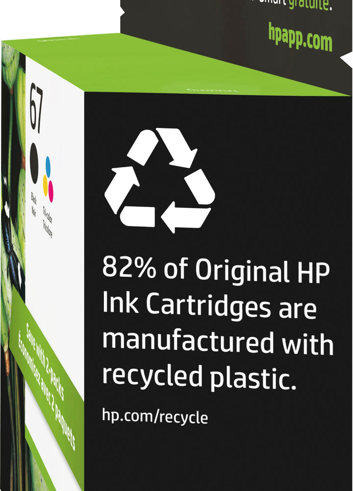 HP - 67 2-Pack Standard Capacity Ink Cartridges - Black & Tri-Color_5