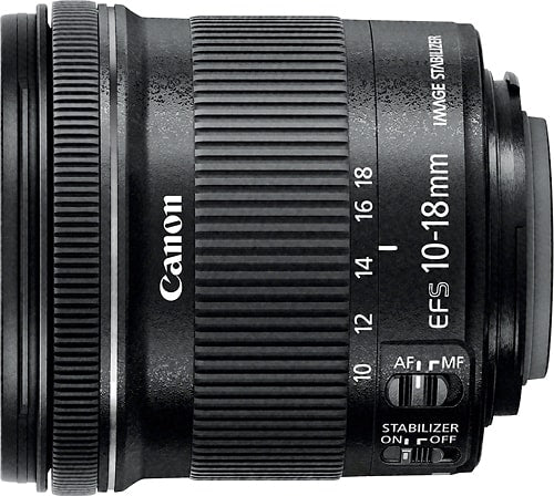 Canon - EF-S 10-18mm f/4.5-5.6 IS STM Ultra-Wide Zoom Lens - Black_4
