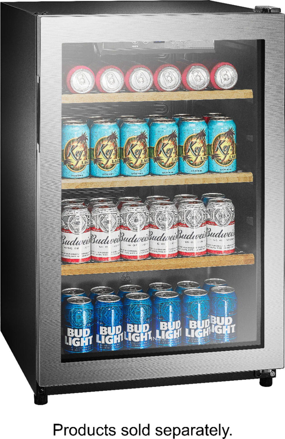 Insignia™ - 130-Can Beverage Cooler - Silver_1