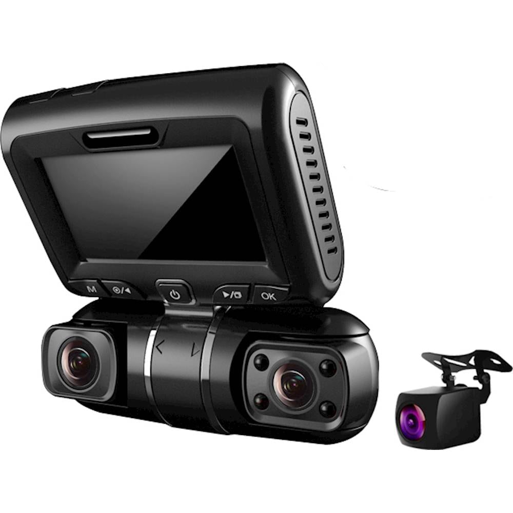 Rexing - S1 FHD 1080p Front, Cabin and Rear 3-Channel Wi-Fi Dash Camera - Black_0
