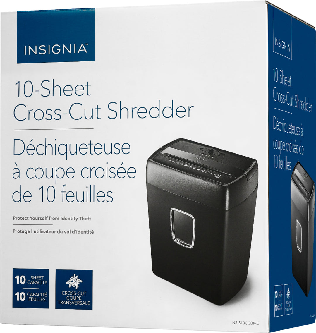 Insignia™ - 10-Sheet Crosscut Paper/CD Shredder - Black_4
