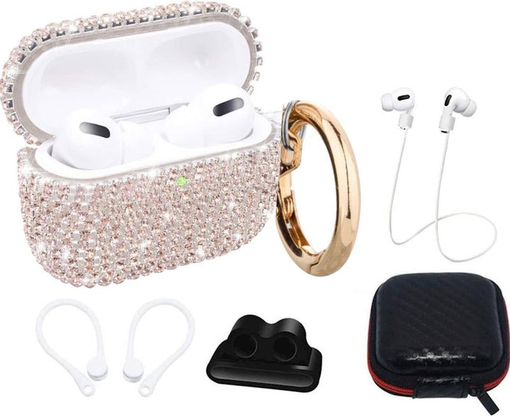 SaharaCase - Rhinestone Case for Apple AirPods Pro (1st Generation) - Gold_2