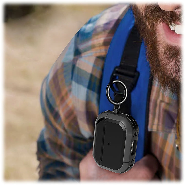 SaharaCase - Armor Case for AirPods Pro 2 (1st Gen and 2nd Generation 2022) - Black_1
