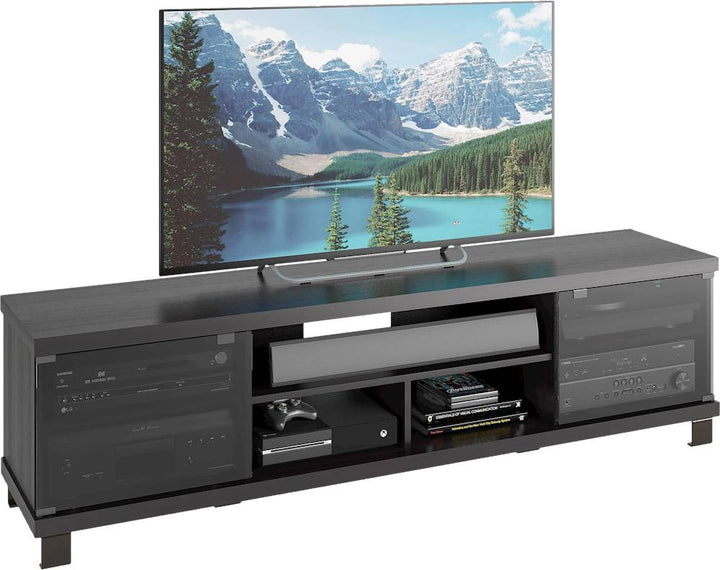 CorLiving - Holland Black Wooden Extra Wide TV Stand, for TVs up to 85" - Ravenwood Black_4