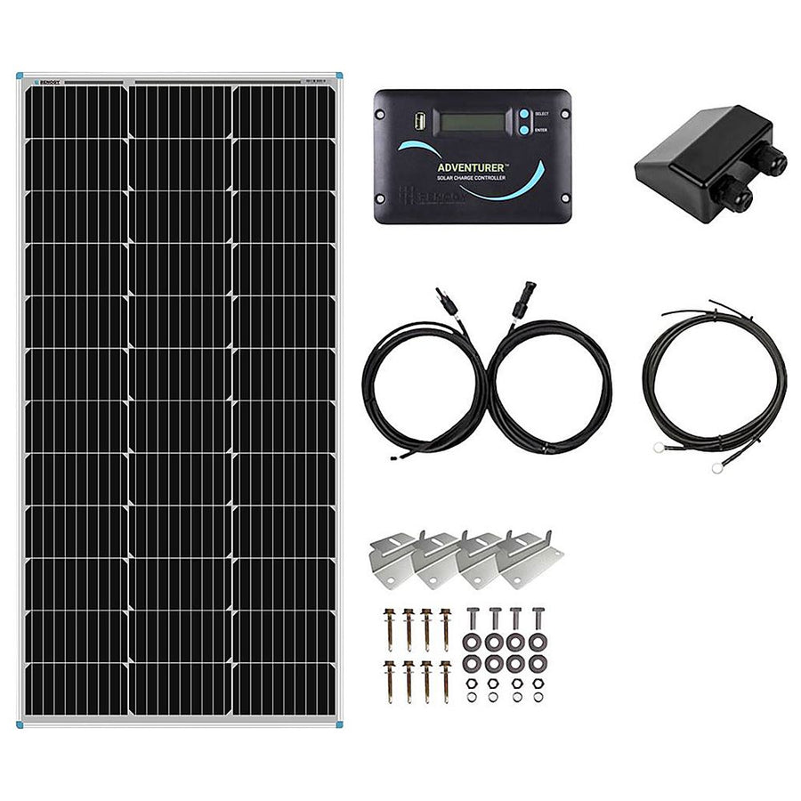 Renogy - Mountable Solar Panel Kit (100W panel & Accy's) - Black_0