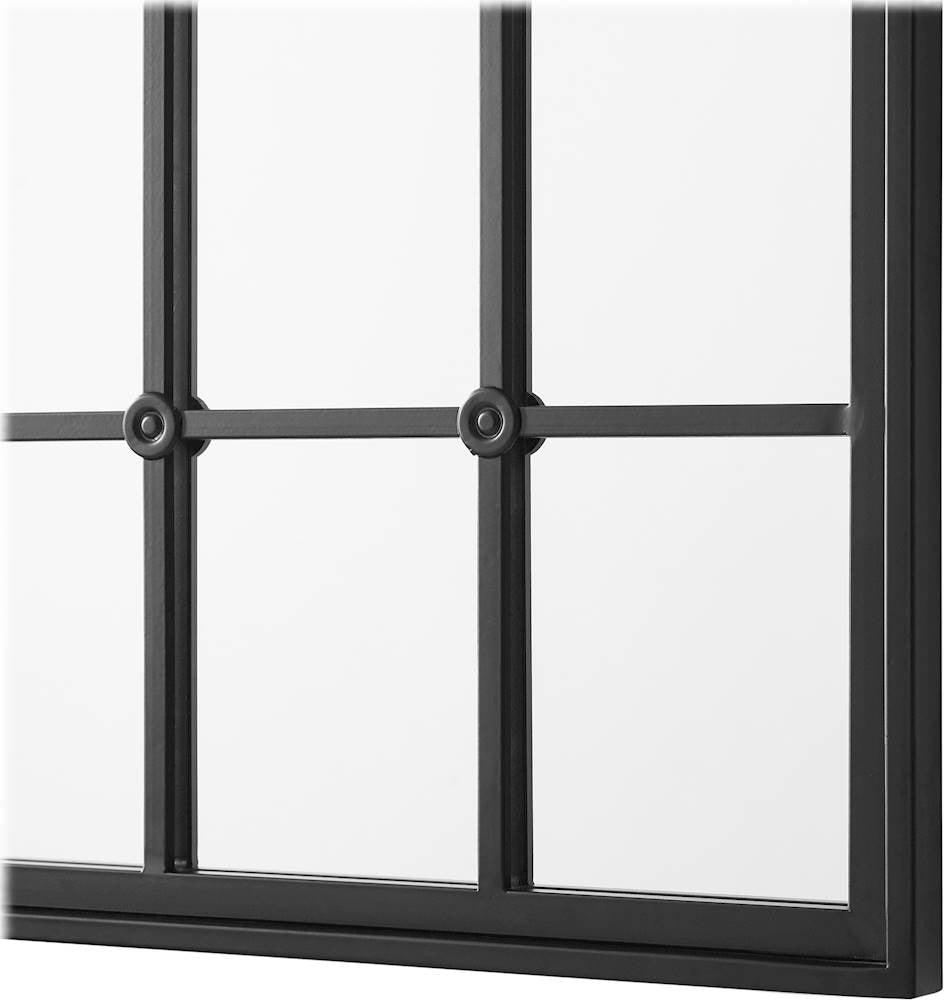 Walker Edison - Arched Windowpane Wall Mirror - Black_3