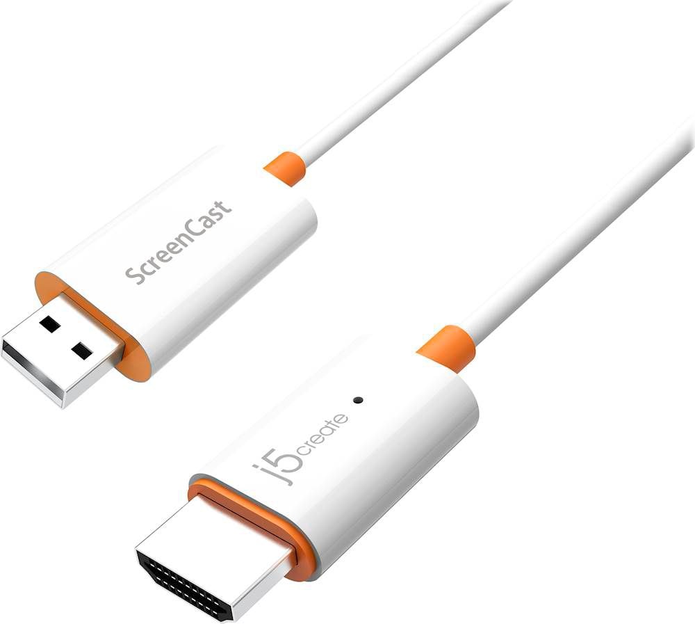 j5create - ScreenCast 5G Wireless HDMI Adapter for MacOS, iOS, Android and Windows - White_1