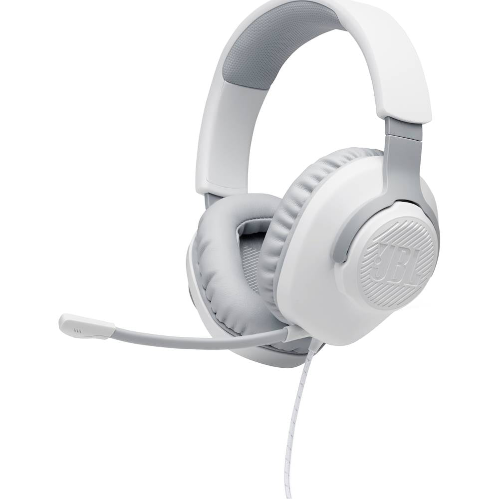 JBL - Quantum 100 Surround Sound Gaming Headset for PC, PS4, Xbox One, Nintendo Switch, and Mobile Devices - White_1