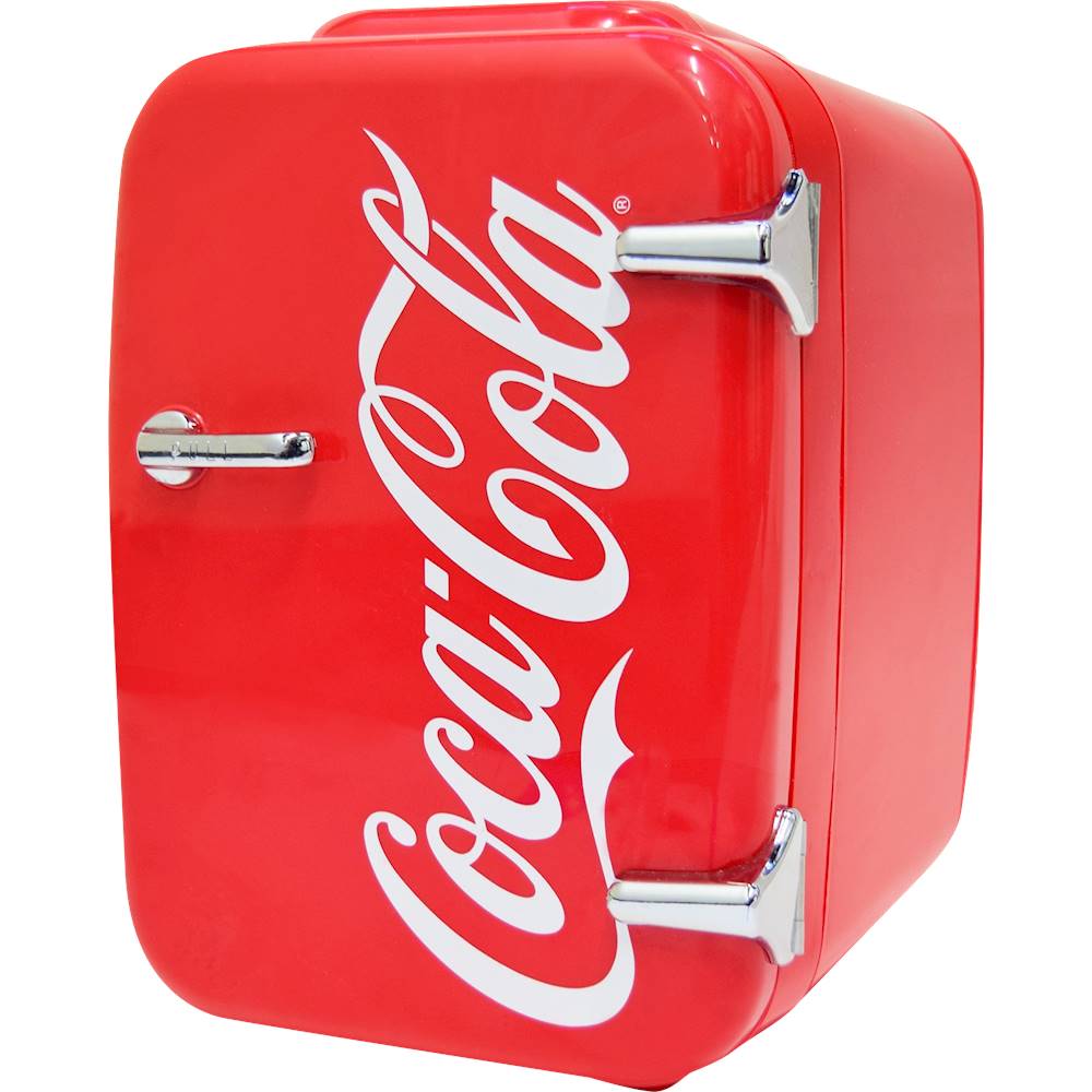 Cooluli - Coca-Cola Vintage Chic 0.1 Cu. Ft. Mini Fridge - Red_0