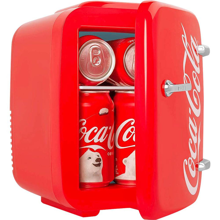 Cooluli - Coca-Cola Vintage Chic 0.1 Cu. Ft. Mini Fridge - Red_5