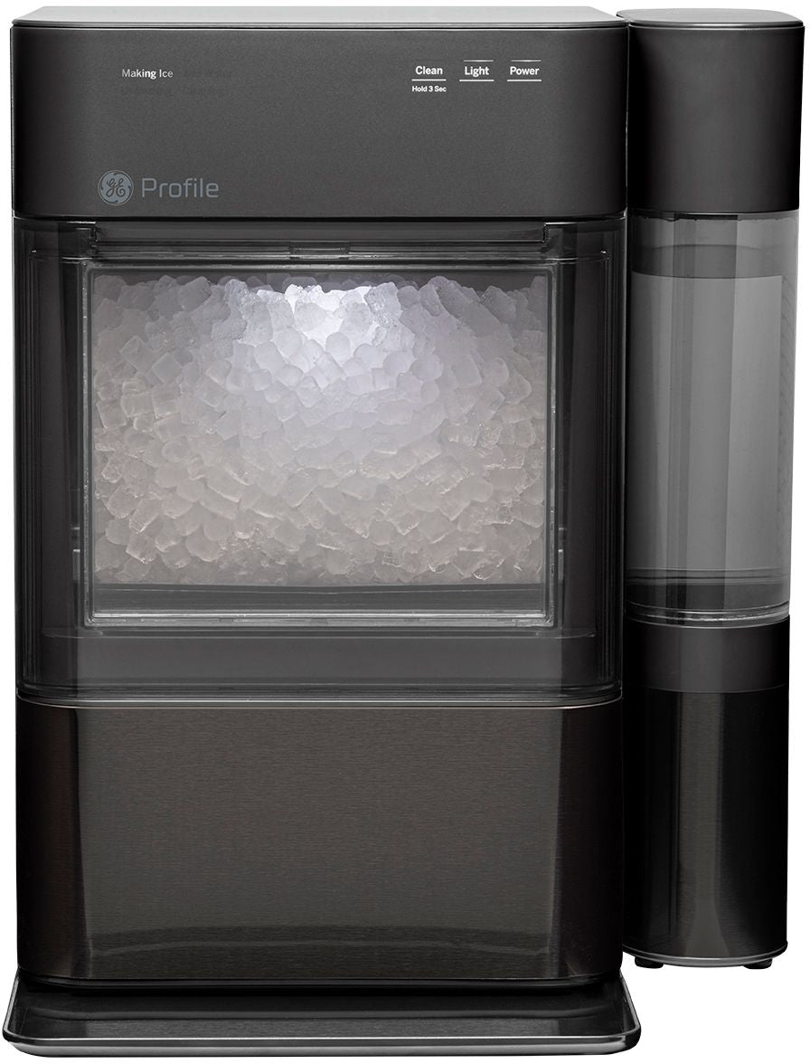 GE Profile - Opal 2.0 24-lb. Portable Ice maker with Nugget Ice Production, Side Tank, and Built-in WiFi - Black stainless steel_0