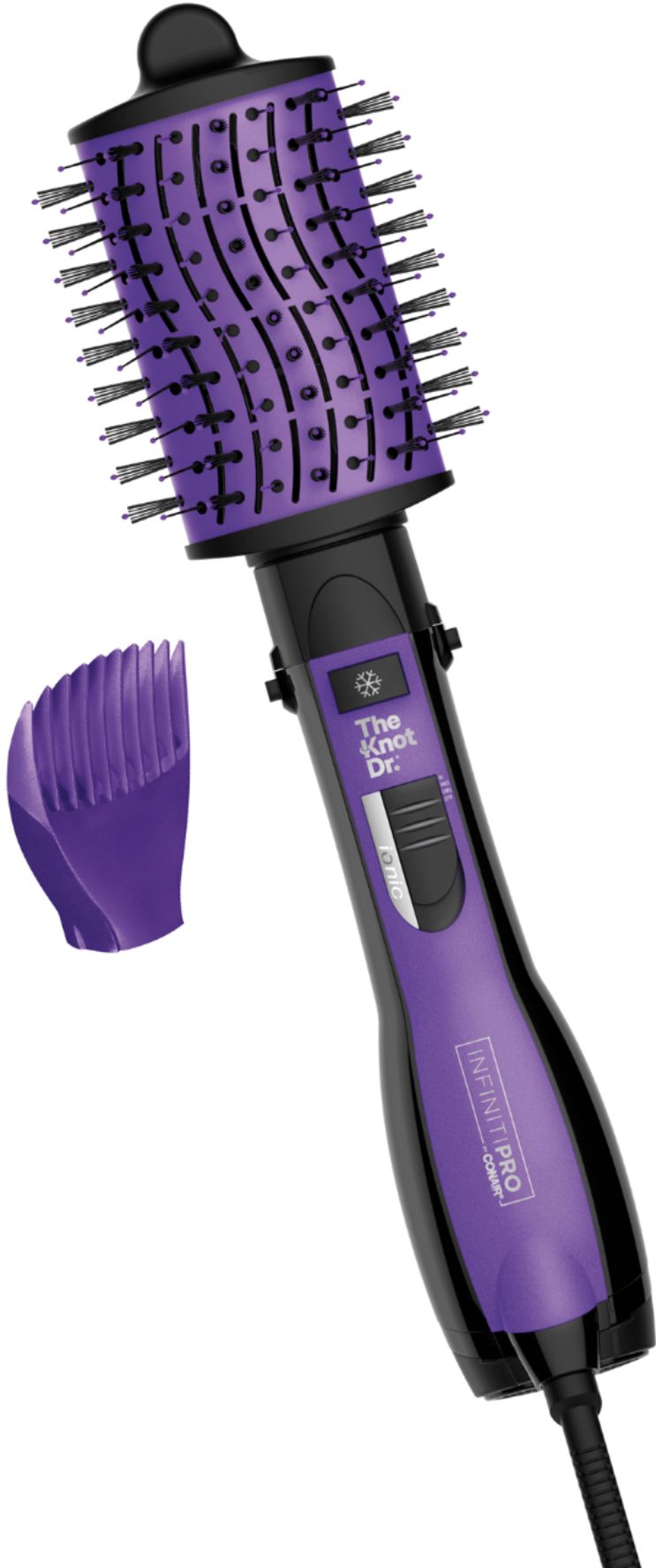 Conair - All-in-One Dryer Brush - Purple And Black_9
