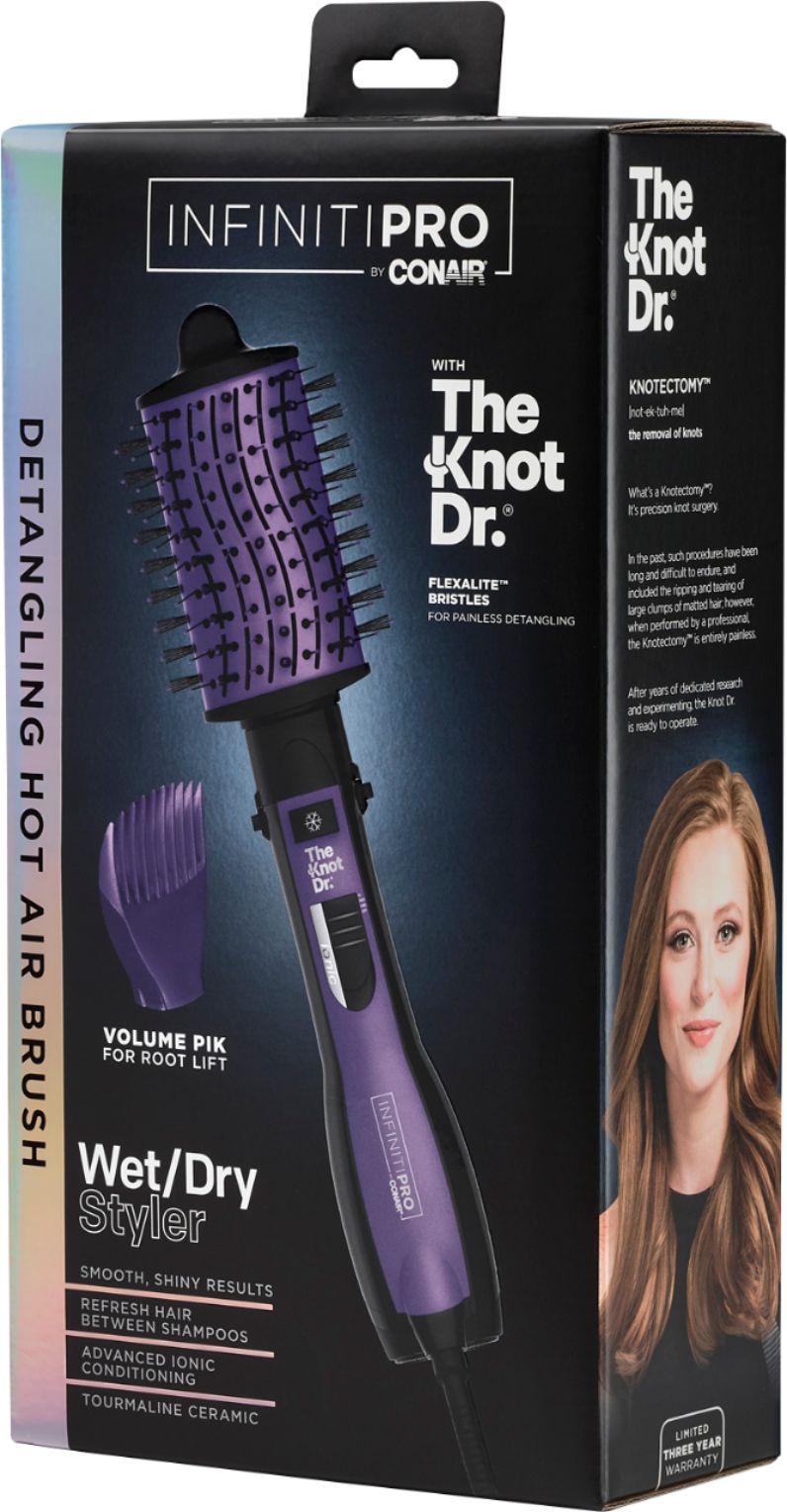 Conair - All-in-One Dryer Brush - Purple And Black_1