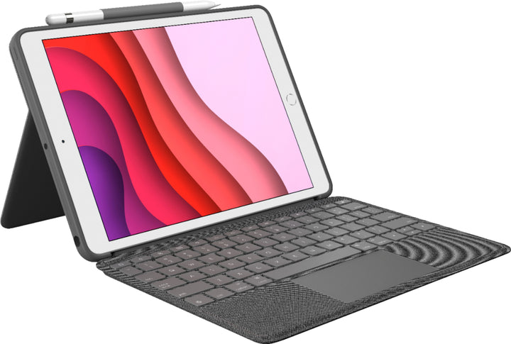 Logitech - Combo Touch Keyboard Folio for Apple iPad 10.2" (7th, 8th & 9th Gen) with Detachable Backlit Keyboard - Graphite_0