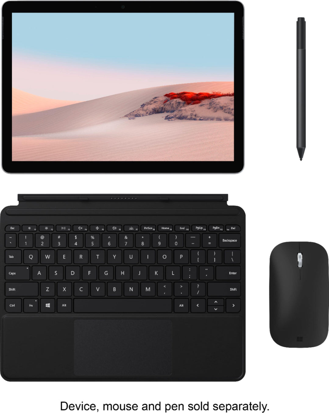 Microsoft - Surface Go Type Cover for Surface Go, Go 2, and Go 3 - Black_3