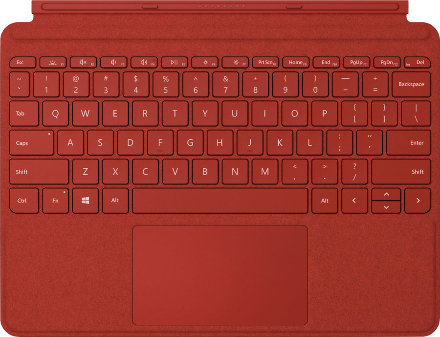 Microsoft - Surface Go Signature Type Cover for Surface Go, Go 2, and Go 3 - Poppy Red Alcantara Material_0